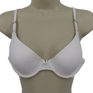 Maidenform 34B One Fab Fit Demi T Shirt Bra 05701 Solid White Underwire Lined